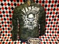 VANSON★スカル★シングルライダースジャケット★カモフラージュ